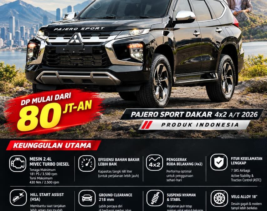 Promo Mitsubishi Pajero Sport Dakar Medan 2026 – All Round Family SUV